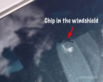 Chip in the windshield