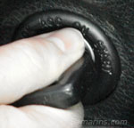 Ignition key in START position