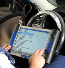 Scanning the car computer for check engine codes