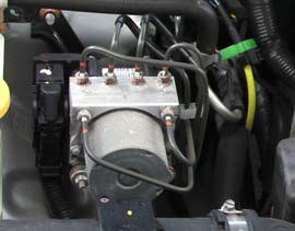 The ABS hydraulic control unit