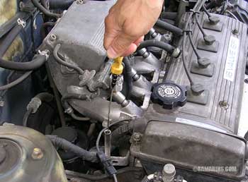 Checking  engine oil