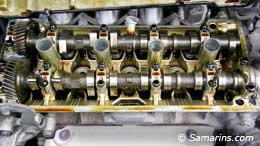 Well maintained engine inside