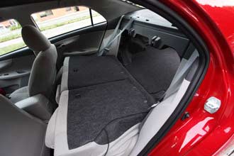 Toyota Corolla rear seats fold down
