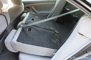 Folding rear seat