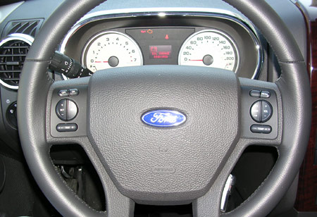 2006 Ford Explorer leather-wrapped steering wheel