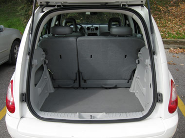 2009 Chrysler PT Cruiser cargo area with rear seats up