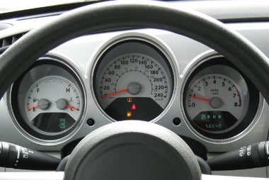 2009 Chrysler PT Cruiser gauges