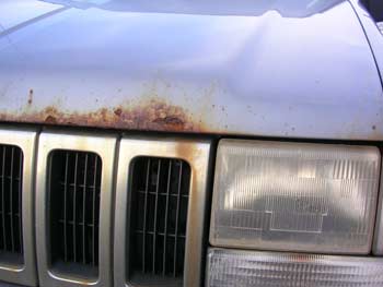 A car with rust damage