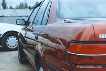 Car with visible ripples