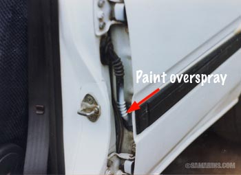 Paint overspray