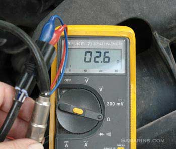 Checking resistance of the A/F sensor heating element