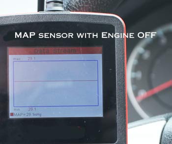 MAP sensor readings with engine OFF
