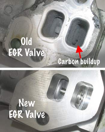 Old vs. new EGR valve