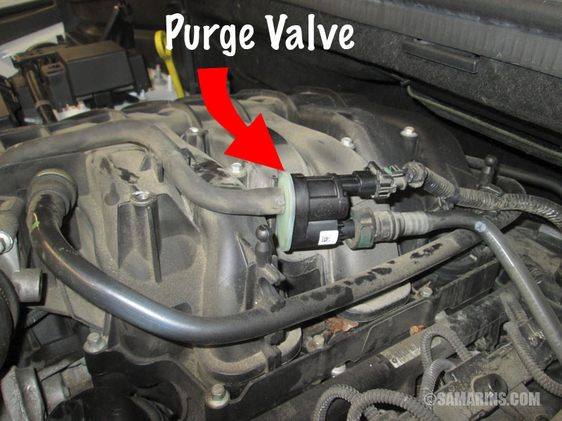 2009 dodge journey purge valve location