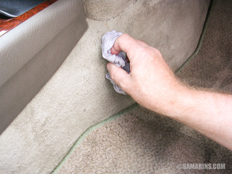 Cleaning the carpet