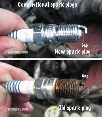 Conventional spark plugs