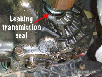 Leaking transmission seal
